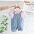 Spring and Autumn Girls Shirt Long Sleeve Set Two-Piece Set
